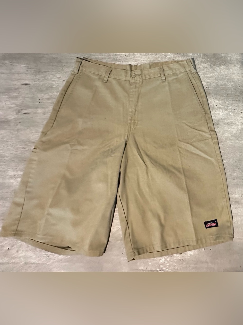 Dickies Khaki Flat Front Work Shorts
